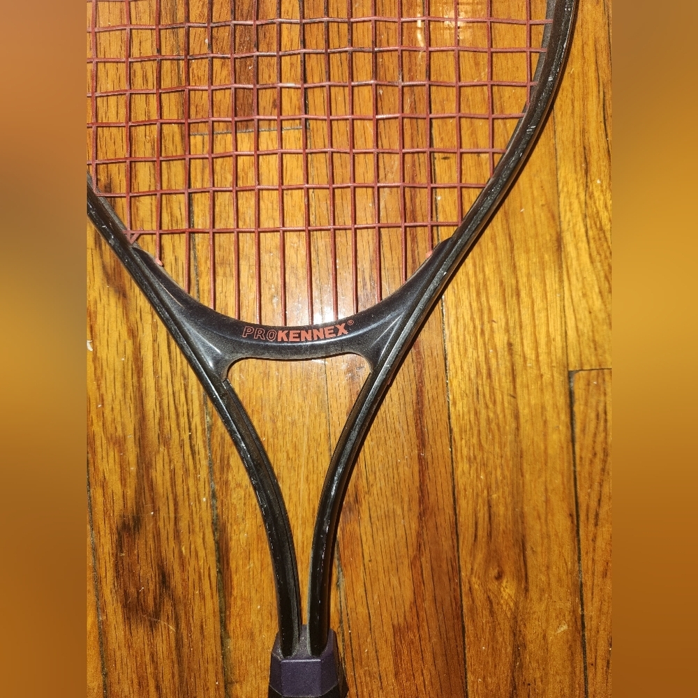 Two Vintage 1981 Prince /R 4 Tennis Racquet Silver Black And Red - Picture 5 of 7